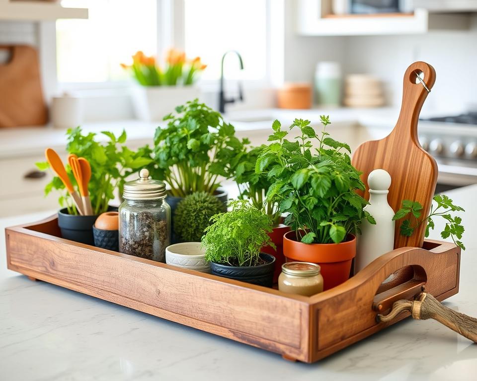 DIY kitchen tray decor