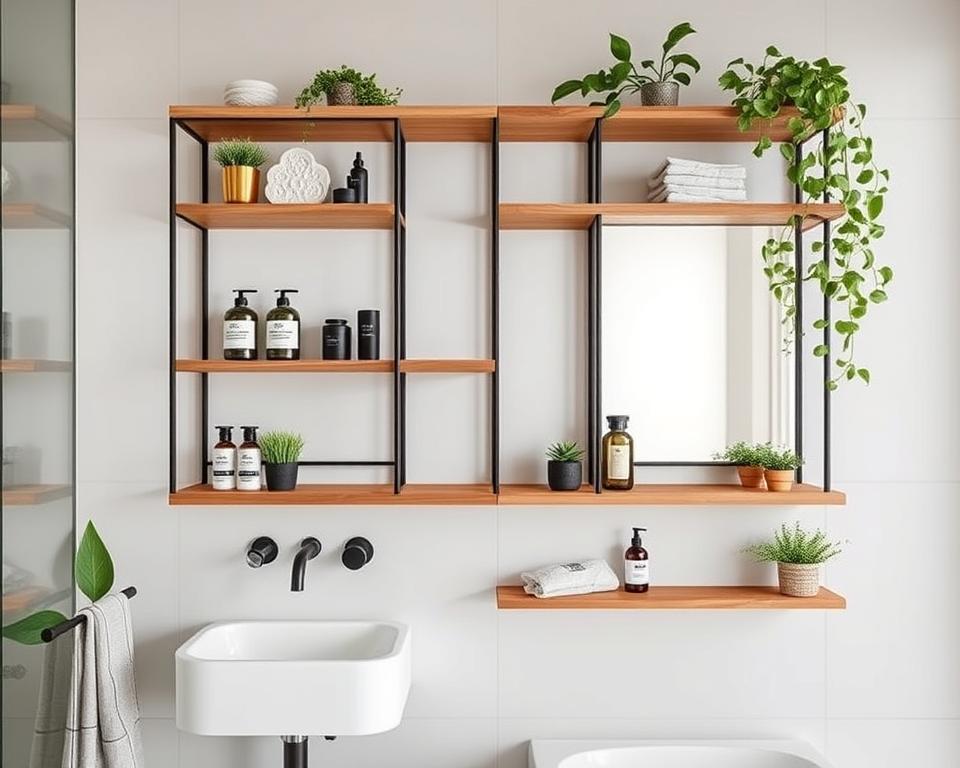 bathroom shelving units