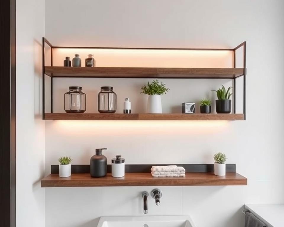 bathroom shelving