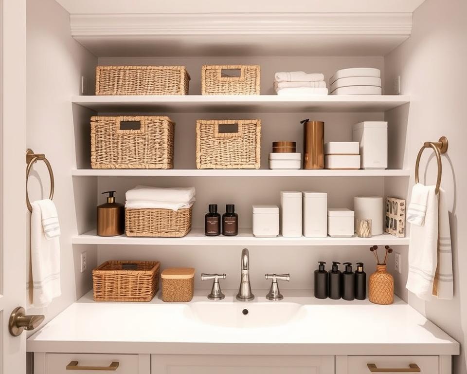 bathroom vanity organization