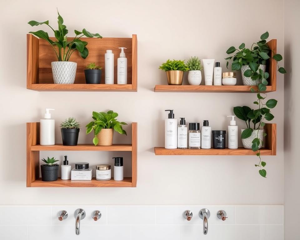 bathroom wall shelves