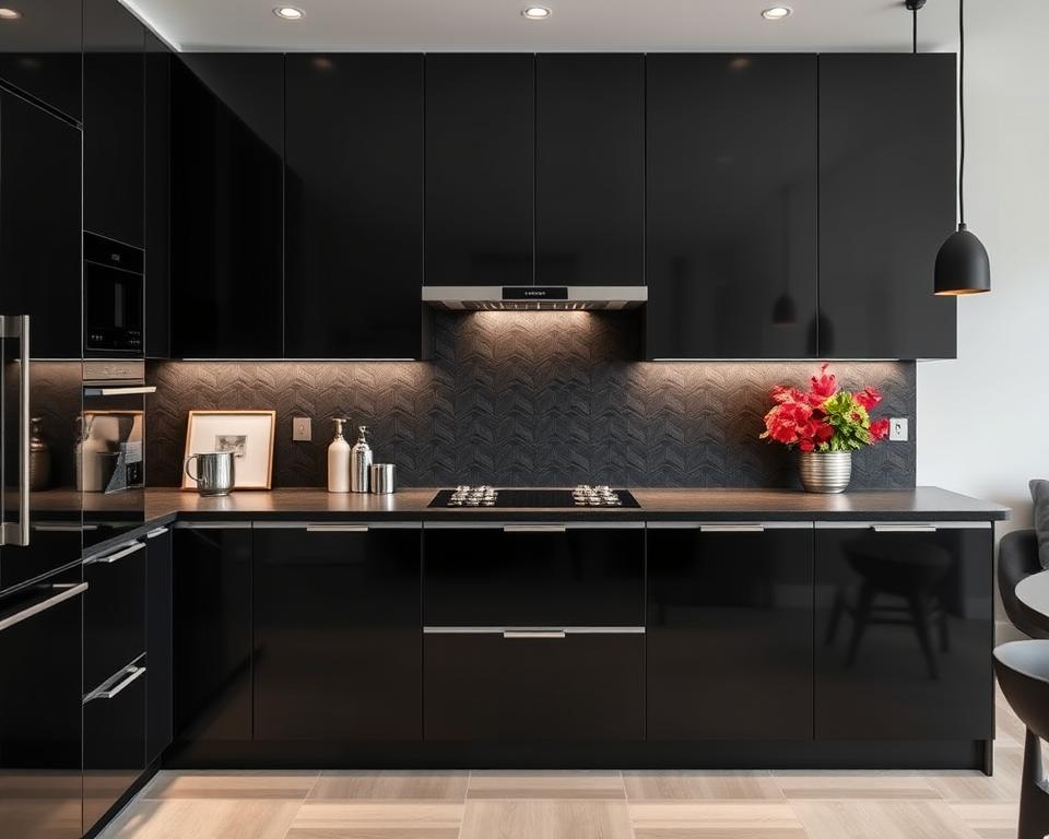 black kitchen decor