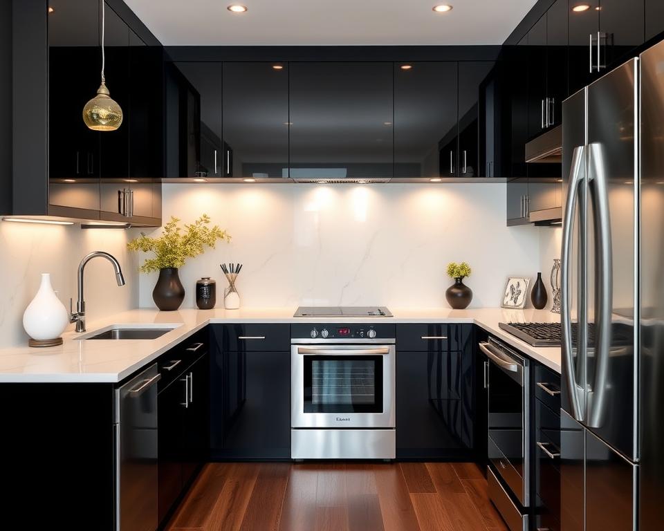 black kitchen decor