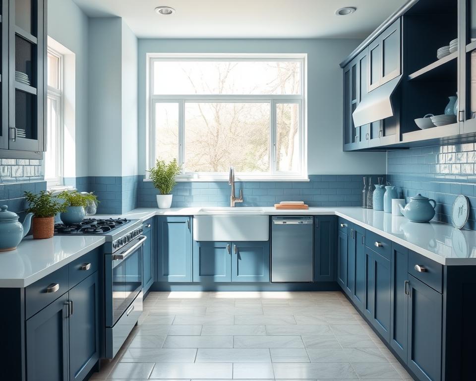 blue kitchen decor