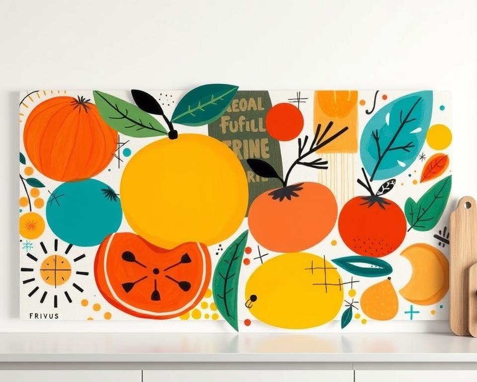 colorful kitchen wall art