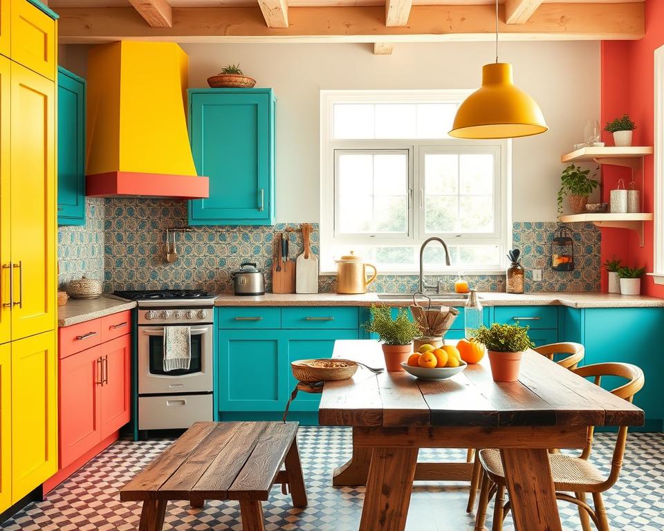 colorful kitchen