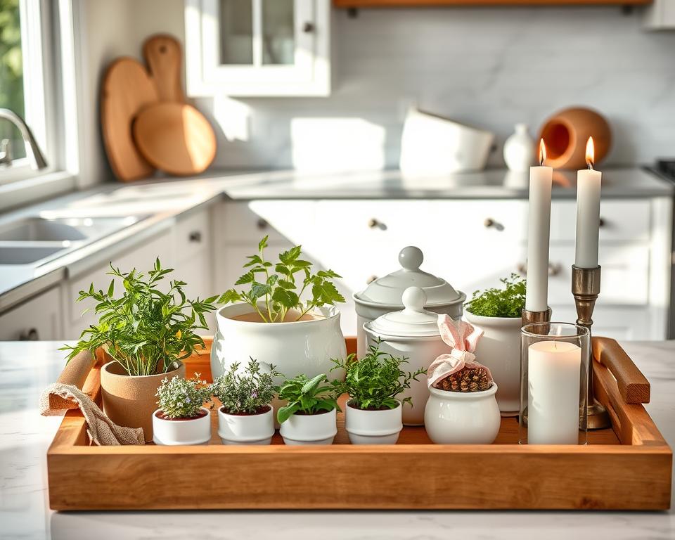 kitchen tray styling