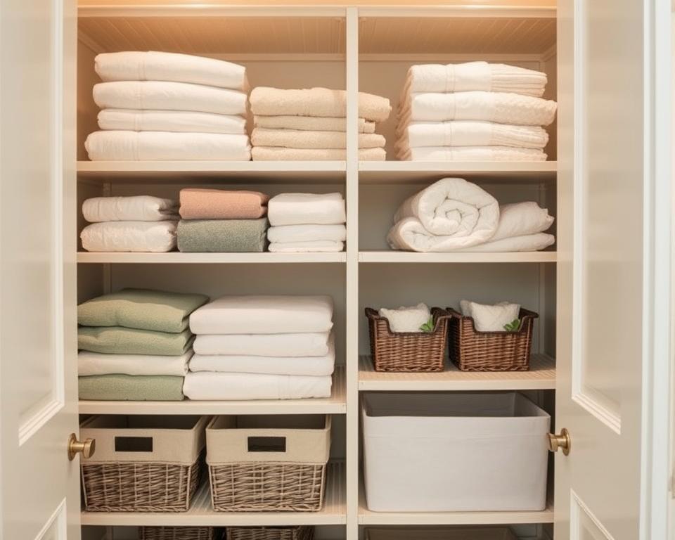 linen closet organization