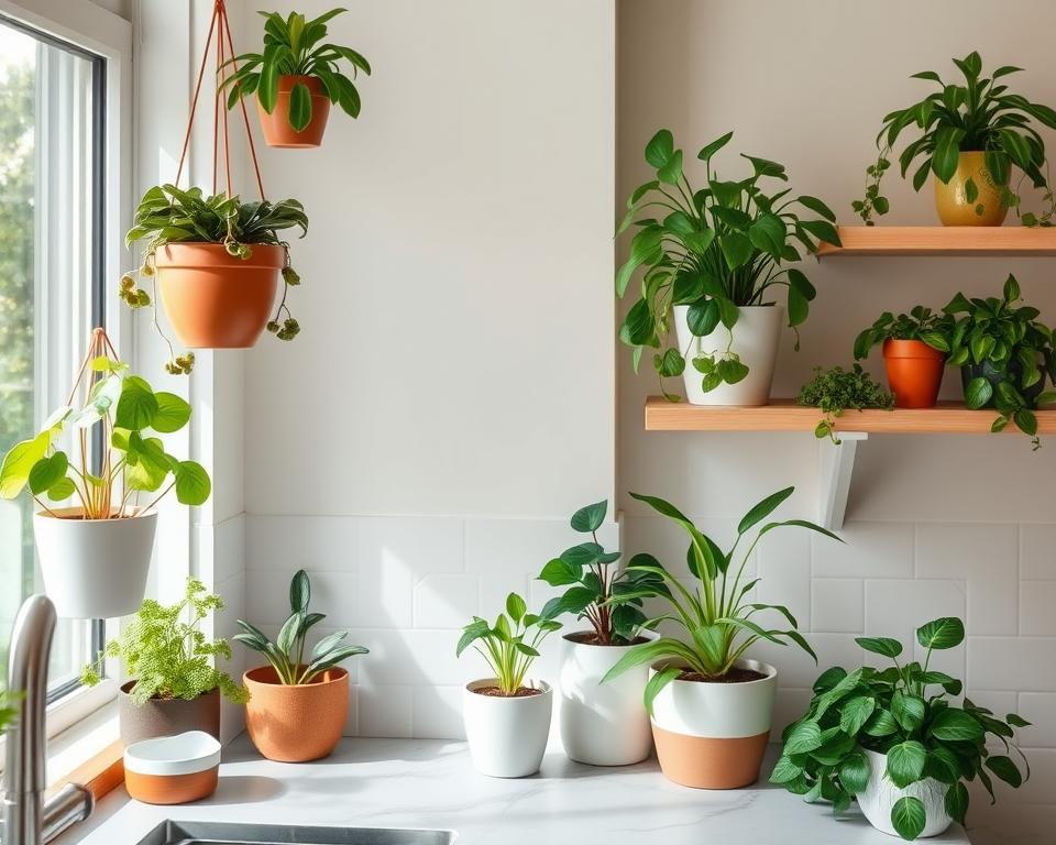 renter friendly kitchen plants