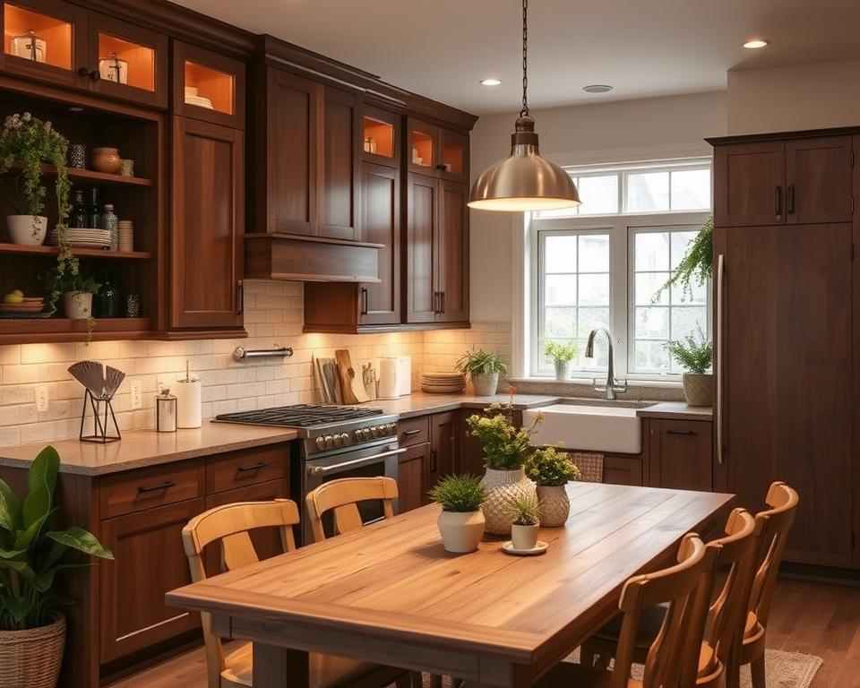 kitchen decor brown cabinets